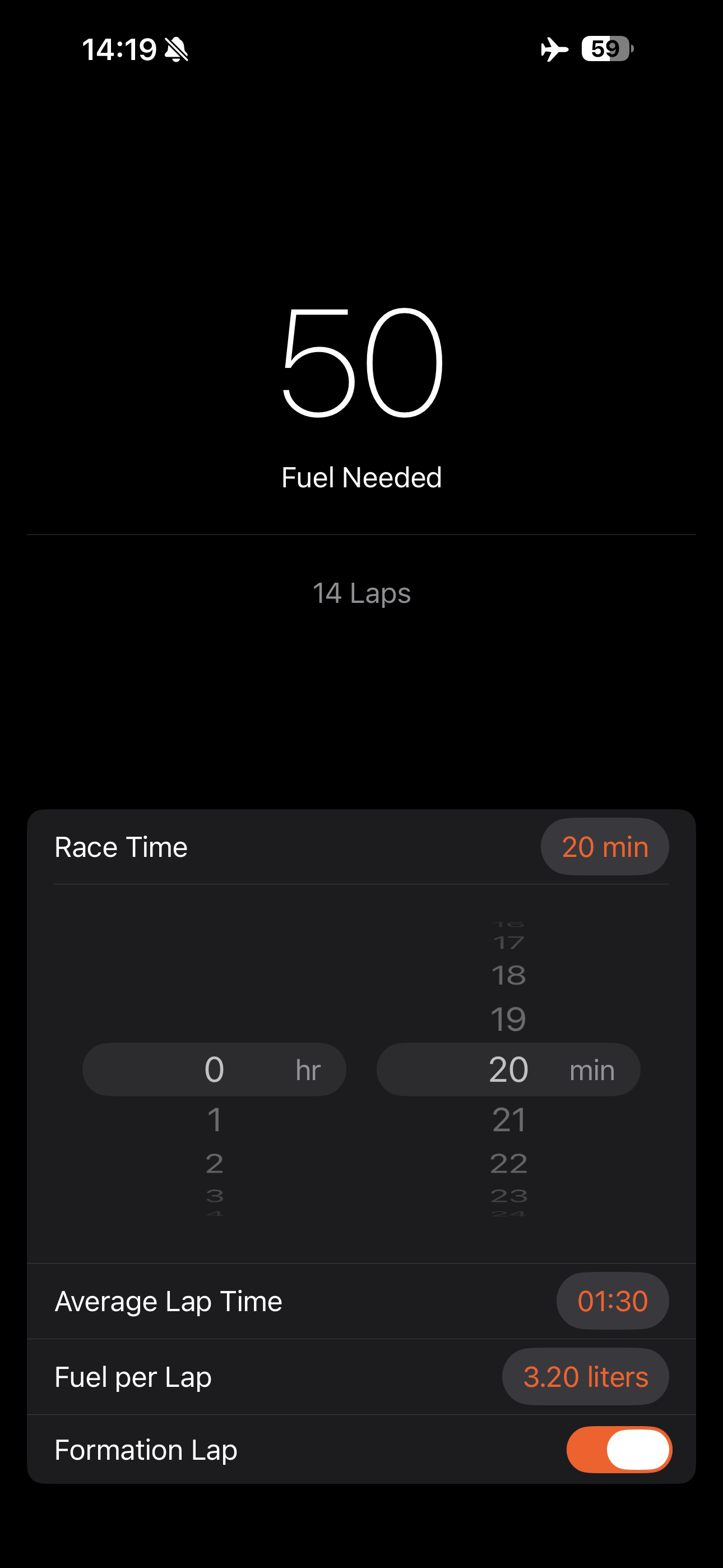 Sprint race screenshot